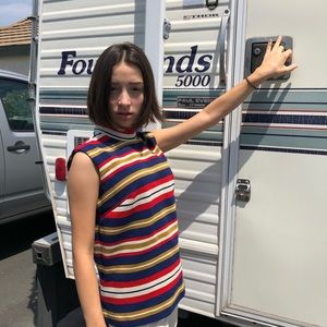 Striped vintage sleeveless 60’s top